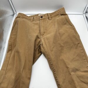 FILSON Pants Mens 34 (32x28) Khaki Canvas 100 Cotton Chino Hiking Made in USA